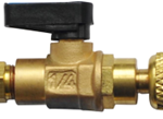 LLAVE DE PASO PARA CARGA DE GAS 1/4 X 1/4